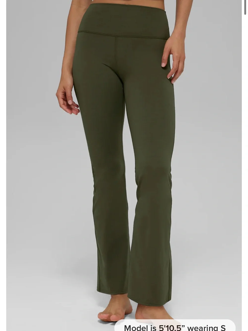 NWOT Alo 7/8 Softsculpt bootcut leggings in green olive